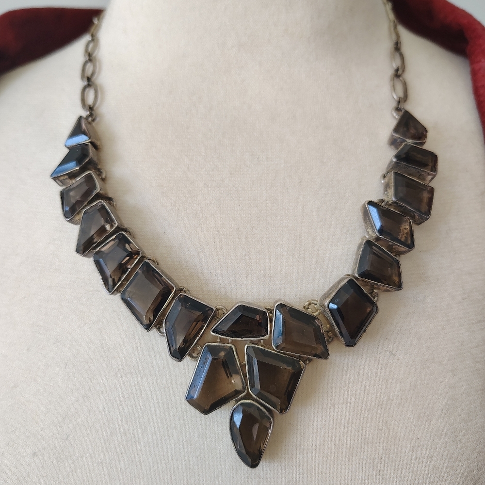 Smoky Topaz Sterling Silver Necklace